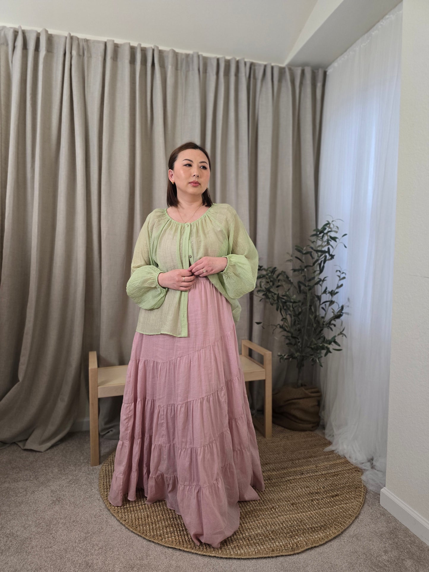 The Breezy Blouse (Light Green)