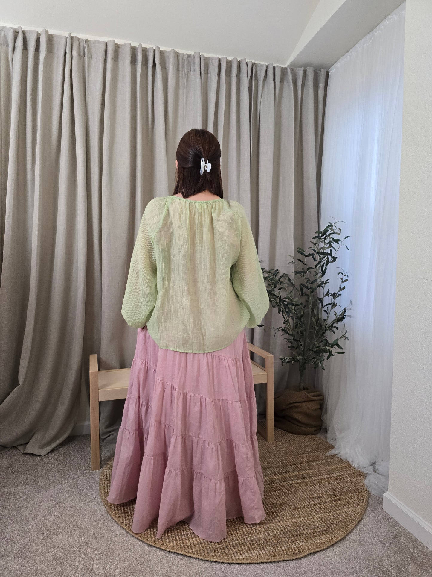The Breezy Blouse (Light Green)